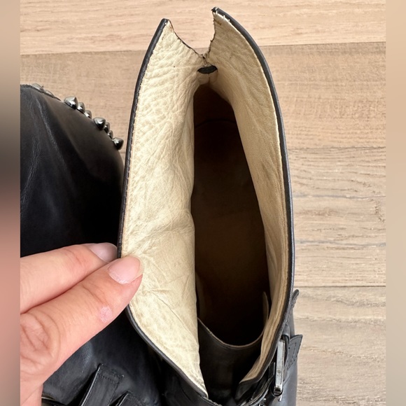 *SALE* McQ Alexander McQueen Stiletto Black Leather Boots - Picture 12 of 13